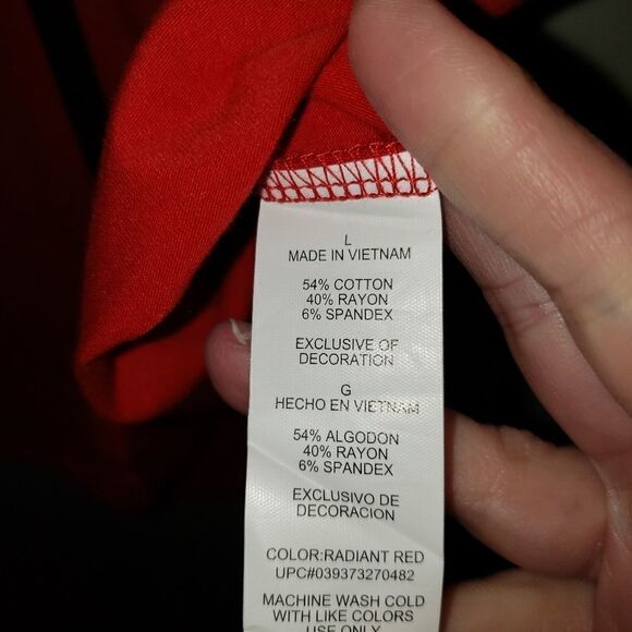 Chaus Sport Scoop Neck Faux Leather Trim Top - Picture 5 of 6